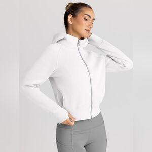 Trendy Queen Full Zip Long Sleeve Cropped Hoodie | Small
